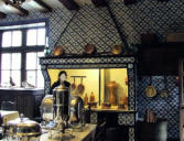 Château de Keriolet : la cuisine - la cheminée
