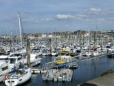 Saint Malo : bateaux aux mouillage