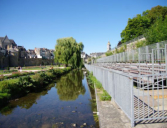 Vannes : gradins pour spectables dans les jardins