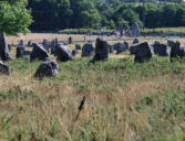 Carnac : les mégalhites - groupement de menhirs