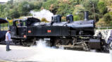 Les Gorges du Doux : on chauffe la locomotive une  Mallet 414 