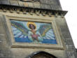 Aiguèze : église Saint Roch, peinture sur le clocher