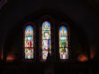 Aiguèze : église Saint Roch, les vitraux