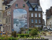 Saint Valery en Caux : fresque murale en ville
